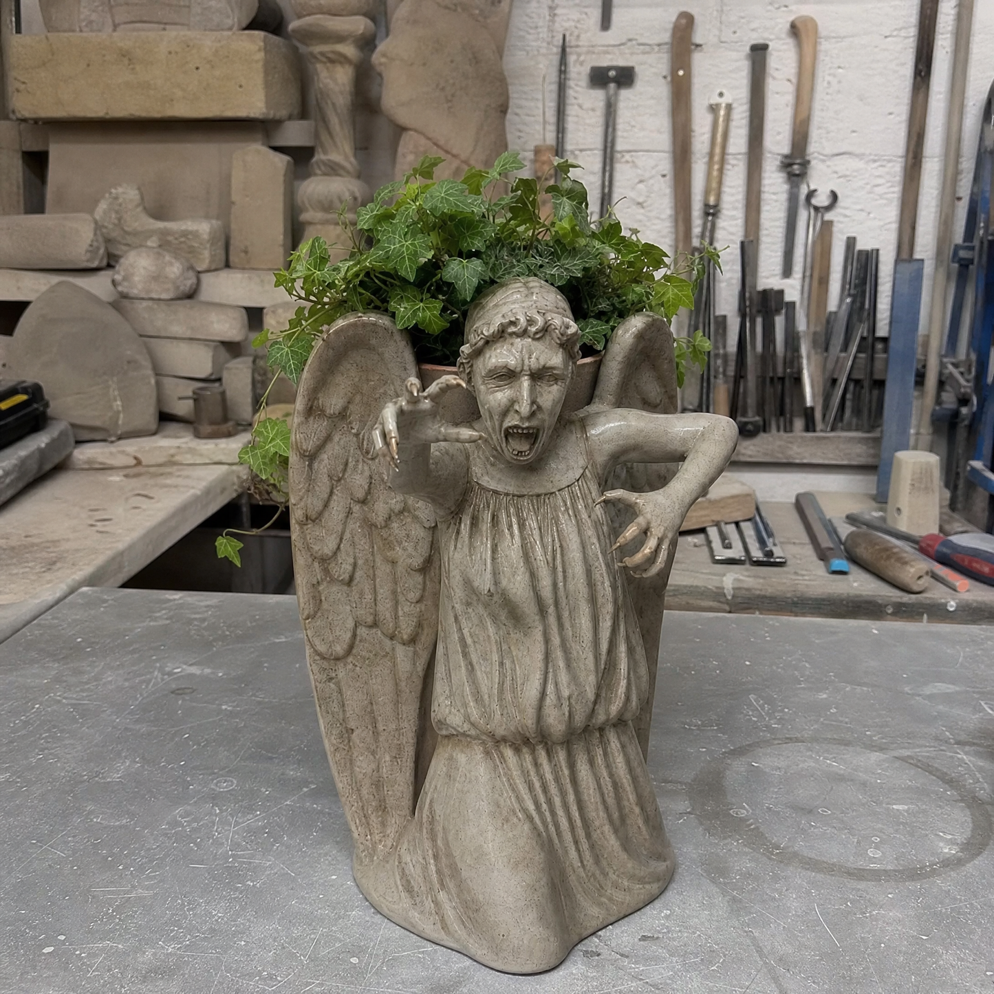 Weeping Angel-Inspired Planter